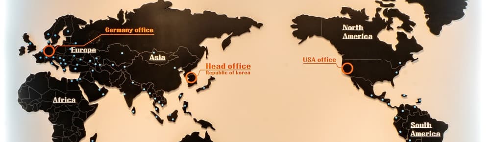 SENTECH KOREA 全球據點與合作國家展示